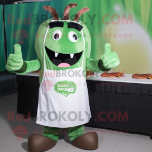 Grønn Bbq Ribs maskot drakt...