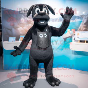 Black Dog maskot kostym...