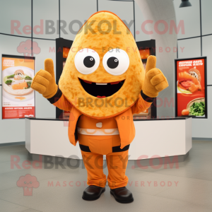 Orange Tacos maskot drakt...