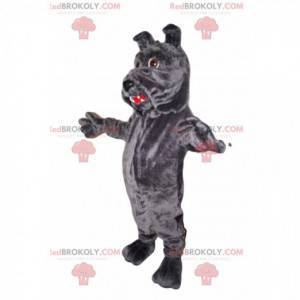 Graues Hundemaskottchen mit großen Lippen - Redbrokoly.com