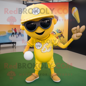 Yellow Plate Spinner maskot...