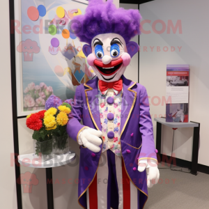 Lavendel Clown mascotte...