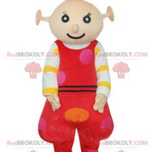 Mascot little alien, with red dungarees - Redbrokoly.com