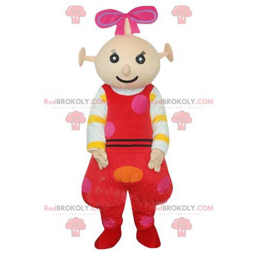 Mascotte piccolo alieno, con salopette rossa - Redbrokoly.com
