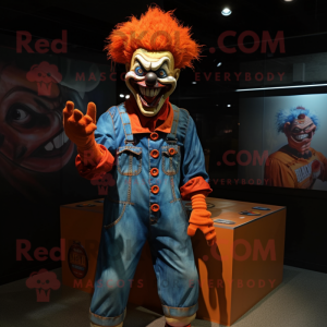 Orange Evil Clown maskot...