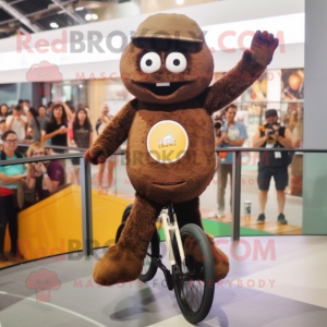 Brun Unicyclist maskot...