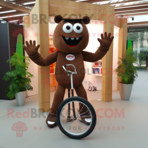 Brun Unicyclist maskot...