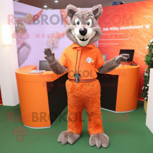 Orange Wolf mascotte...