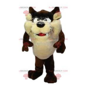 Mascot Taz, el diablo de Tasmania, con sus dos hermosos dientes