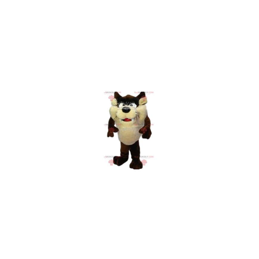 Mascot Taz, el diablo de Tasmania, con sus dos hermosos dientes