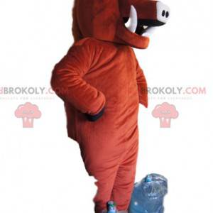 Brunsvin maskot med en fantastisk topp - Redbrokoly.com