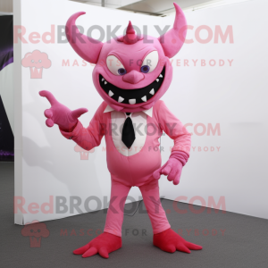 Pink Demon mascotte kostuum...