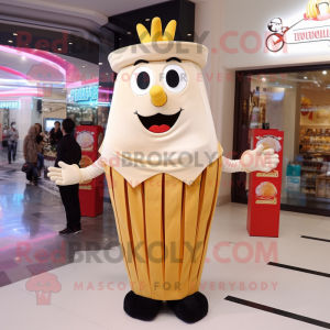 Cream French Fries mascotte...