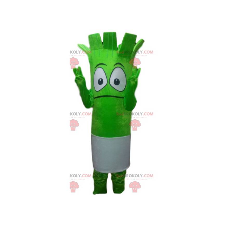 Neon green character mascot with big eyes - Redbrokoly.com