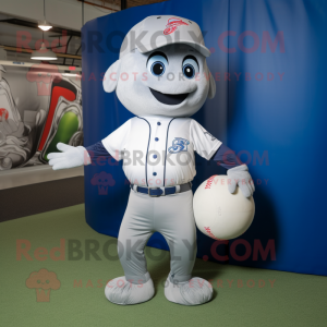 Silver Baseball Ball maskot...