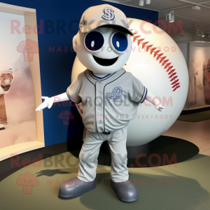 Silver Baseball Ball maskot...