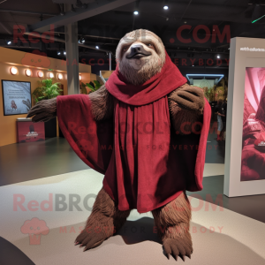 Maroon Giant Sloth mascotte...