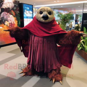 Maroon Giant Sloth mascotte...