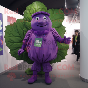 Purple Cabbage Leaf maskot...