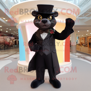 Brun Panther maskot kostume...