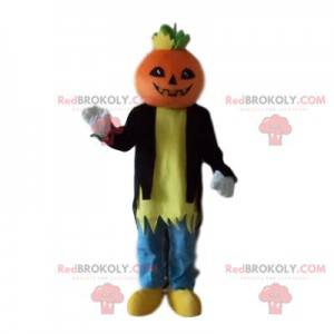 Mascotte del personaggio con una zucca - Redbrokoly.com