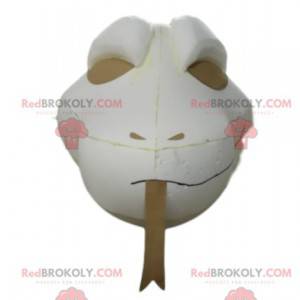 White snake mascot head. Snake costume - Redbrokoly.com