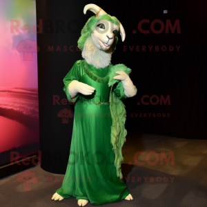 Green Angora Goat mascotte...