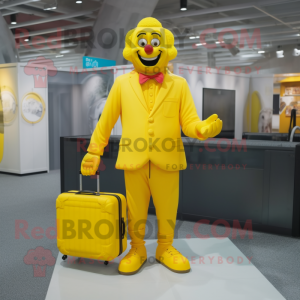 Żółty kostium maskotki...