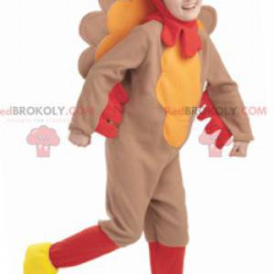 Red and yellow brown turkey mascot - Redbrokoly.com