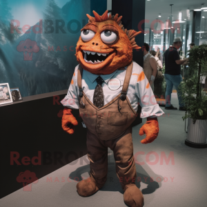 Rust Piranha maskot kostume...