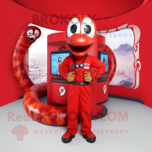 Rood Titanoboa mascotte...