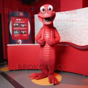 Rood Titanoboa mascotte...