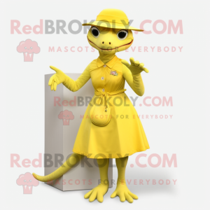 Lemon Yellow Lizard maskot...