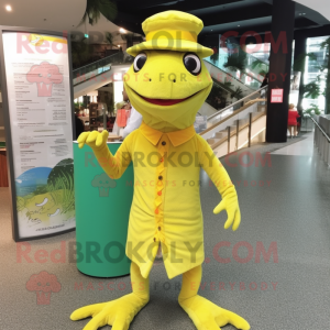 Lemon Yellow Lizard maskot...