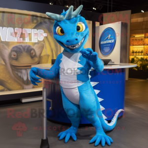 Blue Lizard maskot kostym...