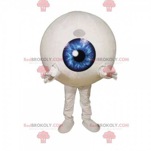 Eye mascot with an electrifying blue iris - Redbrokoly.com