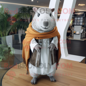 Sølv Capybara maskot...