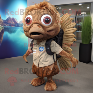 Brown Betta Fish mascotte...