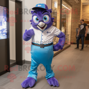 Purple Blue Jay mascotte...