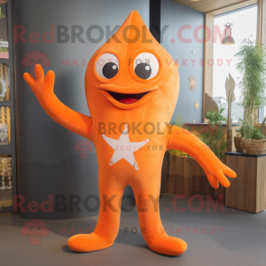 Orange sjöstjärna maskot...