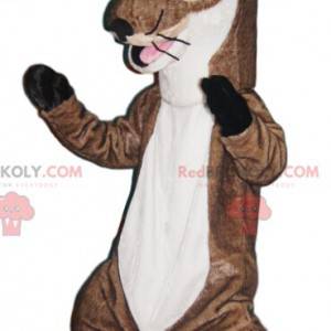 Brown and white otter mascot. Otter costume - Redbrokoly.com
