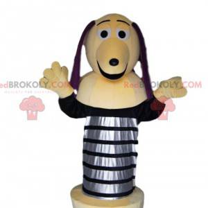 Dachshund mascot with a spring. Dachshund costume -