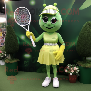 Oliven tennisracket maskot...