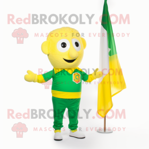 Citrongul irsk flag maskot...