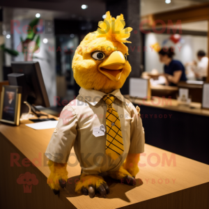 Gold Chicken maskot...