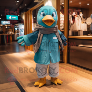 Teal Dove mascotte kostuum...