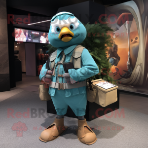 Teal Dove mascotte kostuum...