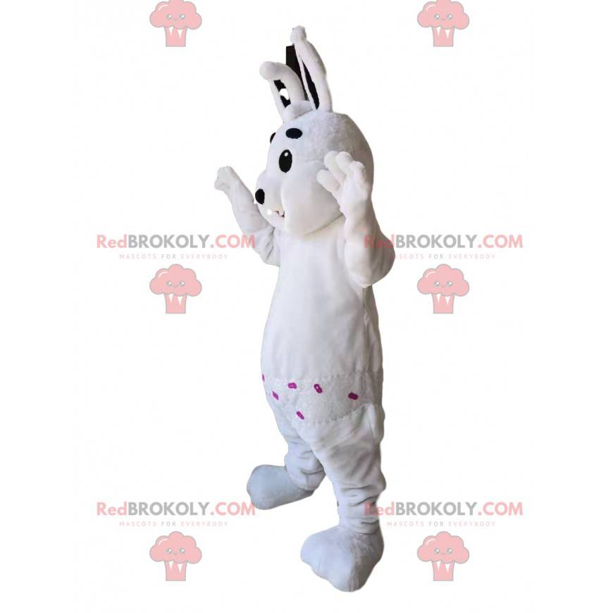 Weißes Kaninchen Maskottchen. Weißes Kaninchenkostüm - Weißes Kaninchen Maskottchen. Weißes Kaninchenkostüm -