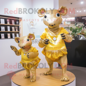 Gouden Tapir mascotte...