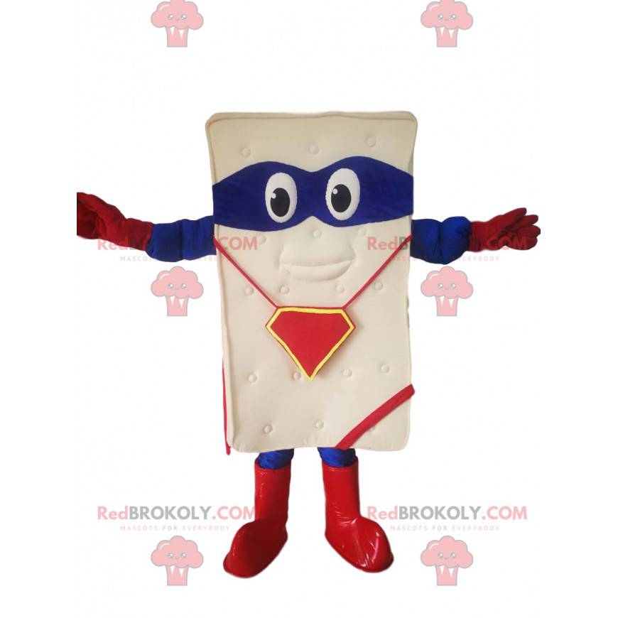 Mattress mascot with a blue blindfold! - Redbrokoly.com